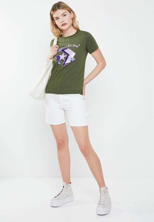 Converse - Converse logo remix women’s tee - cargo khaki