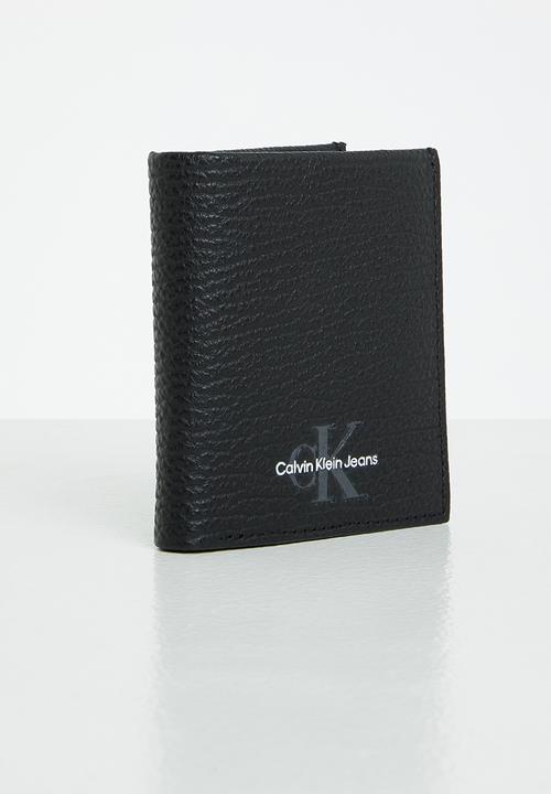 Calvin Klein - Mono textured small n/s trifold - black