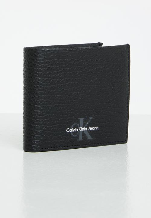 Calvin Klein - Mono textured bifold coin - black