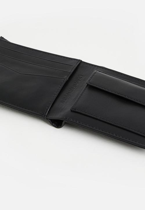 Calvin Klein - Mono textured bifold coin - black