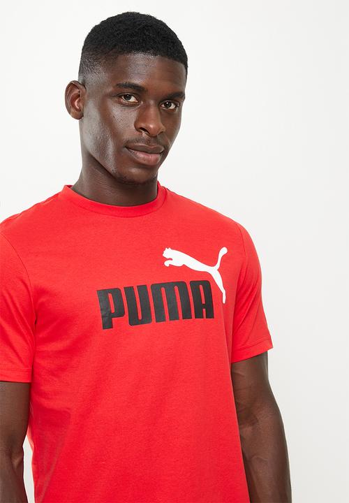 PUMA - Ess+ 2 col logo tee - high risk red
