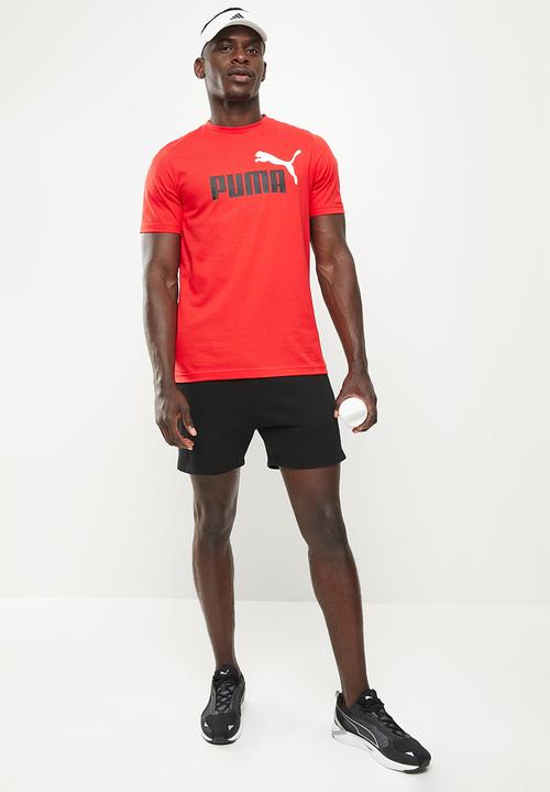 PUMA - Ess+ 2 col logo tee - high risk red