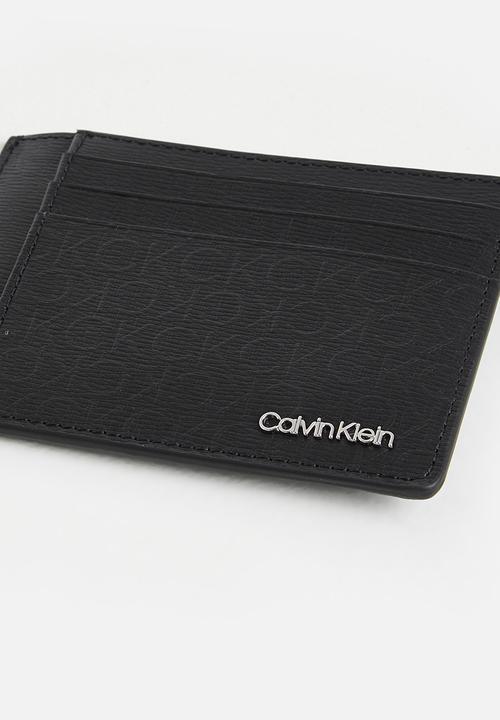 Calvin Klein - Minimalism mo id cardholder - black tonal mono
