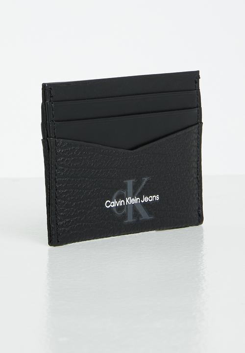 Calvin Klein - Mono textured cardcase 6cc - black