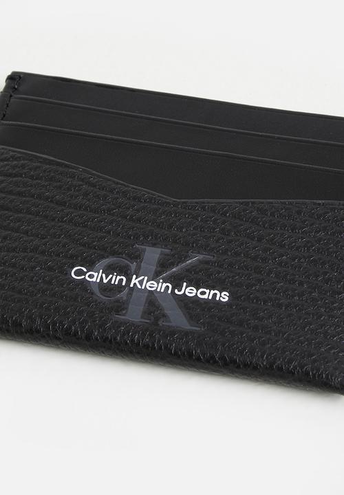 Calvin Klein - Mono textured cardcase 6cc - black