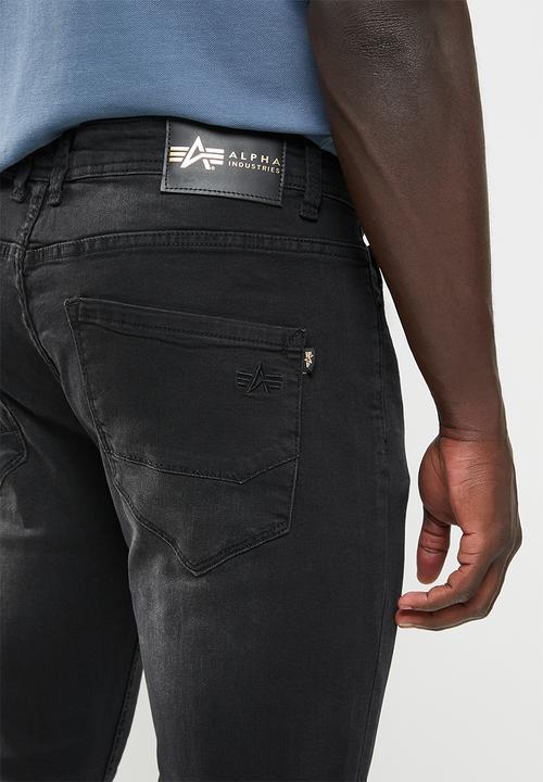 Alpha Industries - Mens flex jeans - black sandblast