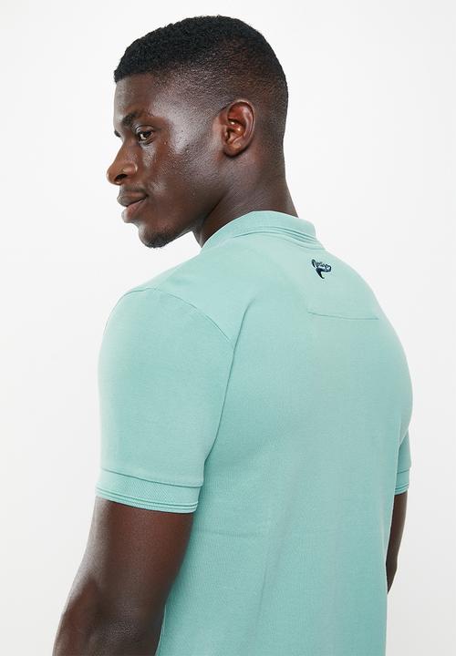 Vertigo - Vertigo badge embroidery pigment dyed  golfer - mineral blue
