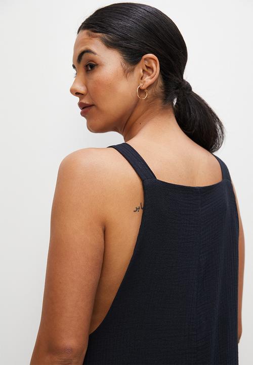 edit - Loose fit cotton jumpsuit - navy
