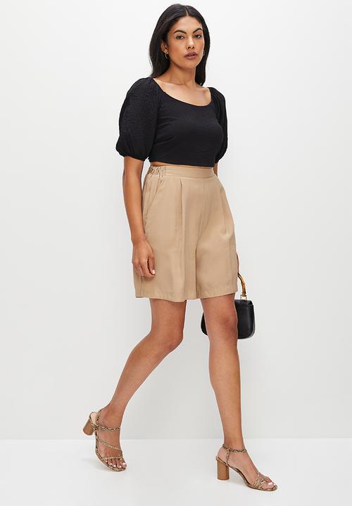 MILLA - Co-ord textured top - black