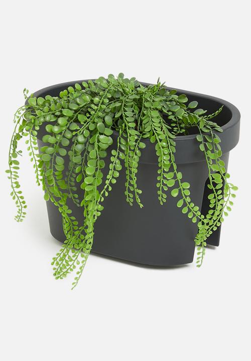 H&S - Balcony outdoor pot plant- grey