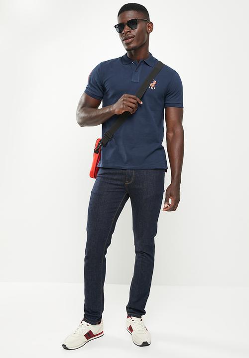 POLO - Men big pony pique golfer - navy