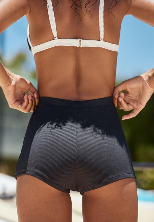 Cotton On - Swim shortie - black rib