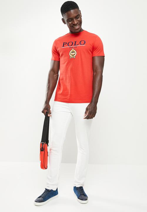 POLO - Men equestrian tee - red