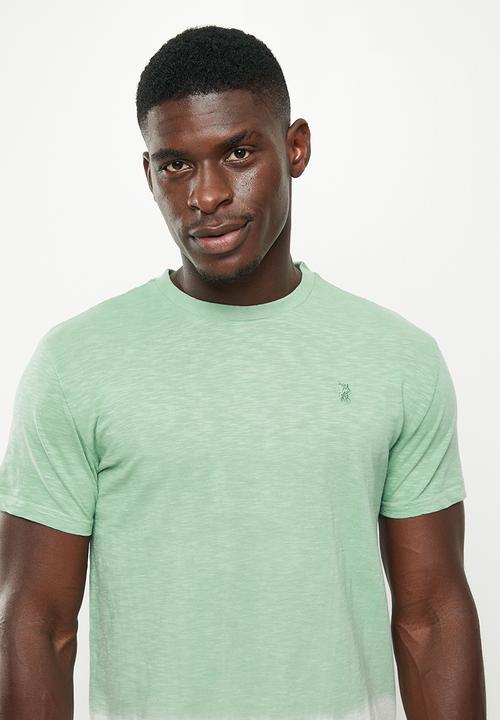 POLO - Men pjc lunga short sleeve dip dye tee - green