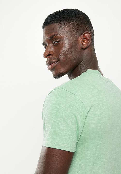 POLO - Men pjc lunga short sleeve dip dye tee - green