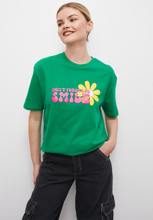 Blake - Graphic oversized tee - green