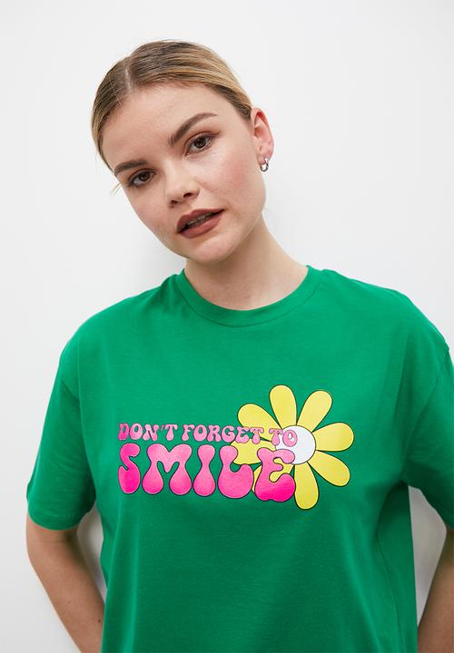 Blake - Graphic oversized tee - green