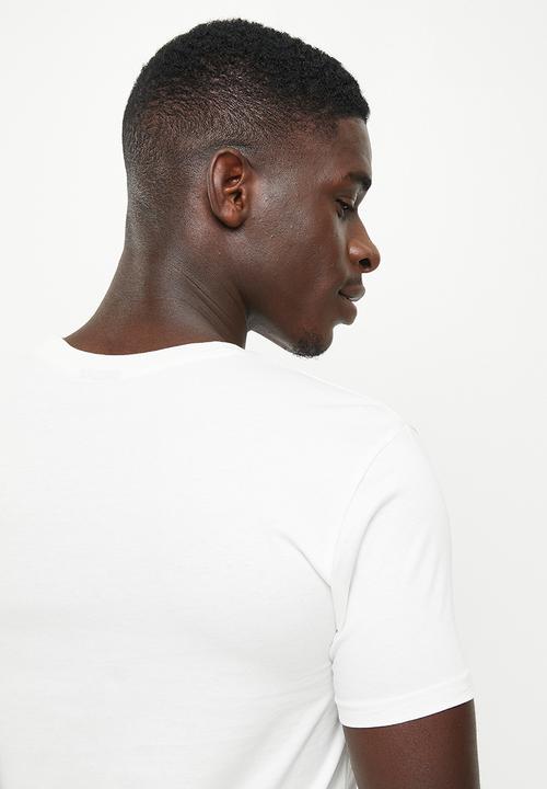 POLO - Men embossed crest tee - white