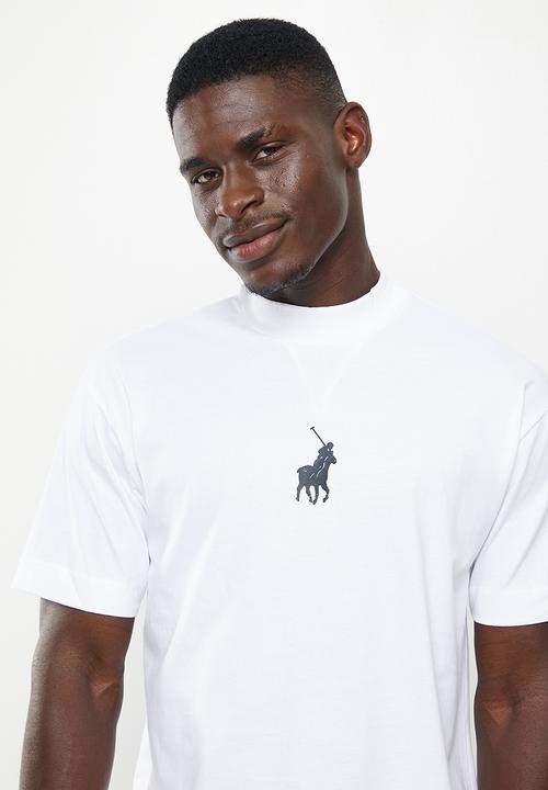 POLO - Men sport jack high collar tee - white