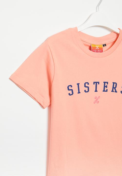 Holmes Bro's - Sisters short sleeve tee - peaches n cream