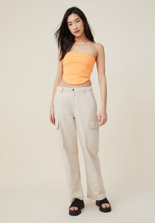 Cotton On - Clarke corset tube top - soft orange