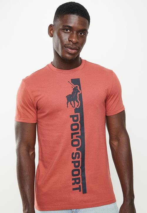 POLO - Men sport kabelo logo tee - brick