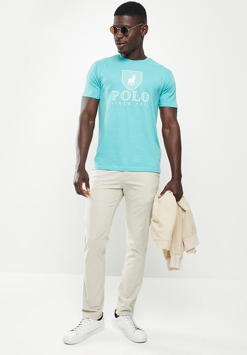 POLO - Men shield printed tee - blue
