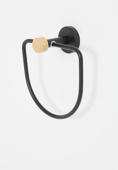 Sixth Floor - Ant towel ring holder - black