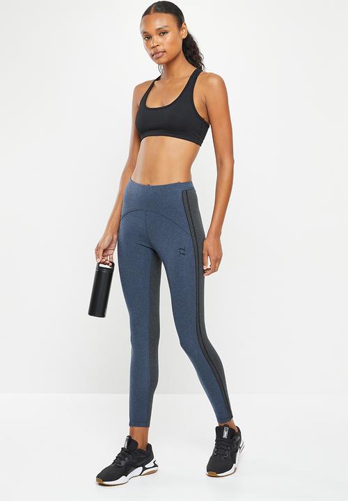 PUMA - Exhale color block tight - marine blue heather / puma black colour block