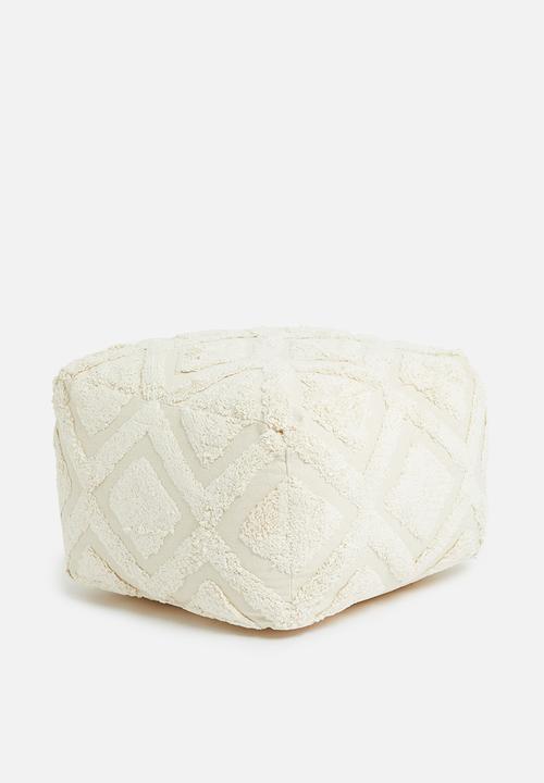 Sixth Floor - Tufted ottoman - cream