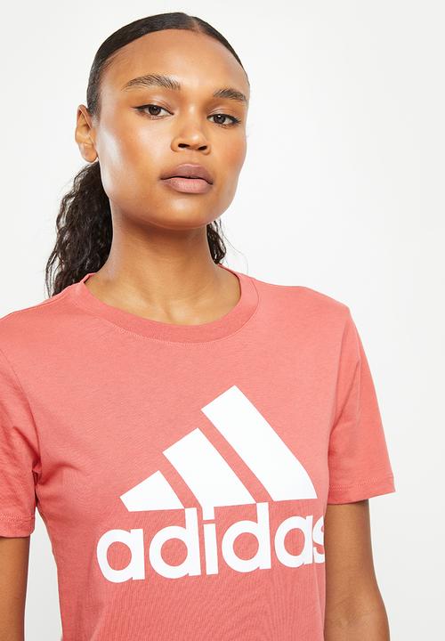 adidas Performance - W blt2 performance short sleeve tee - wonder red & white