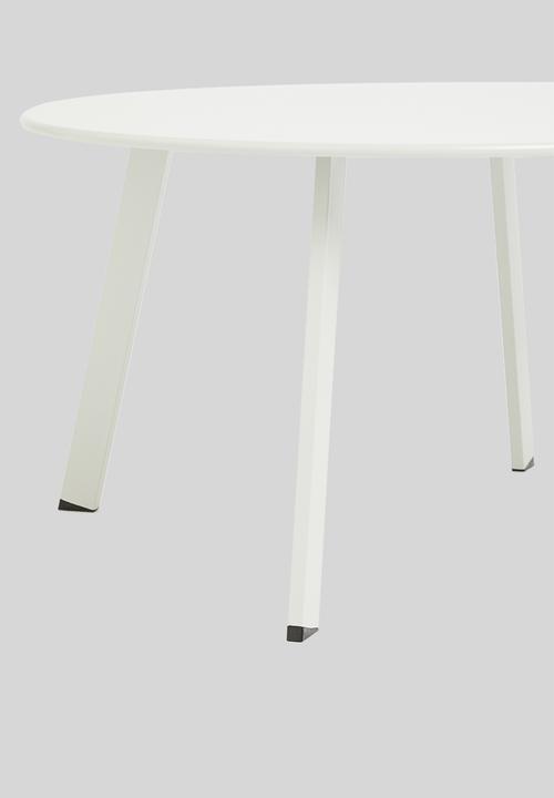 H&S - Steel outdoor side table - white