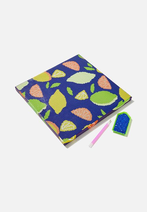 Typo - Gem art kit - navy fruit yardage