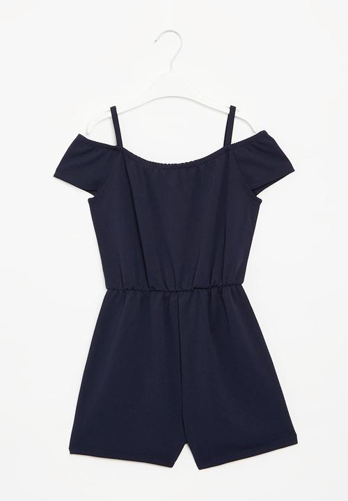SISSY BOY - Bardot playsuit with straps - navy