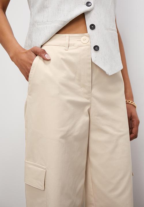 Superbalist - Wide leg cargo - stone