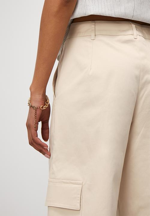 Superbalist - Wide leg cargo - stone