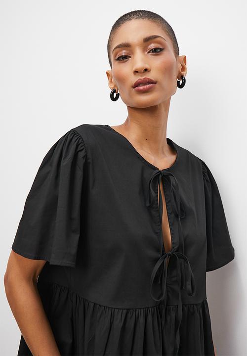 Superbalist - Front knot tie babydoll - black