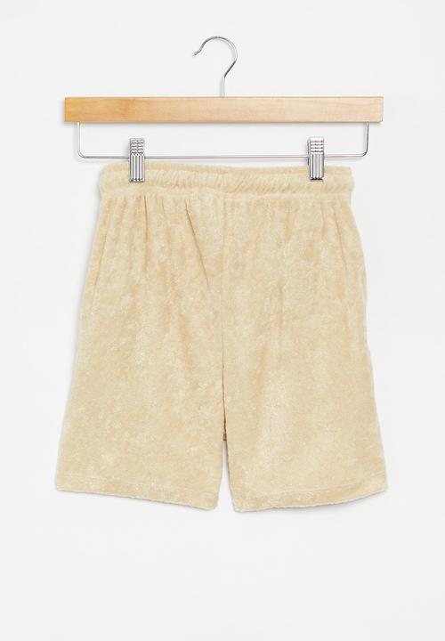 Superbalist - Terry fleece short with print - fawn
