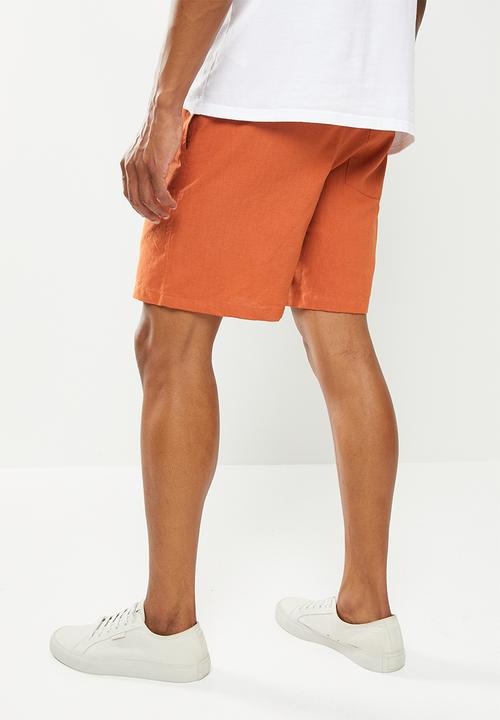 Holmes Bro's - Linen short - tobacco
