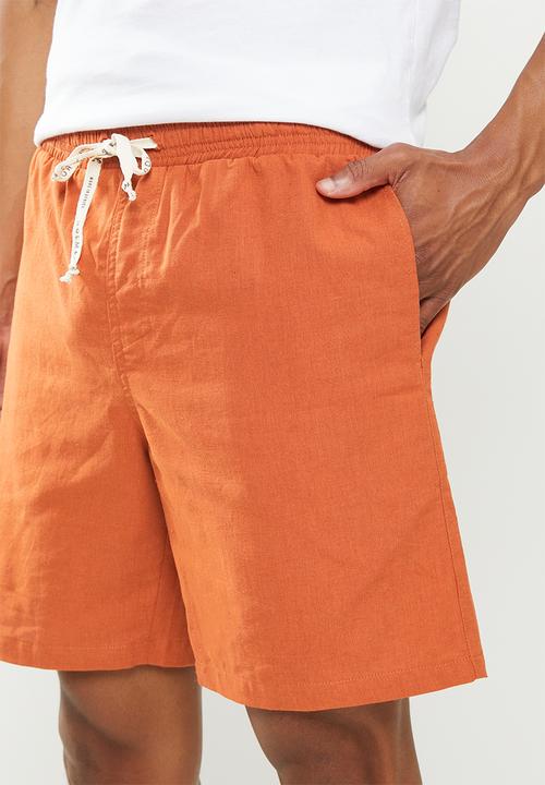 Holmes Bro's - Linen short - tobacco