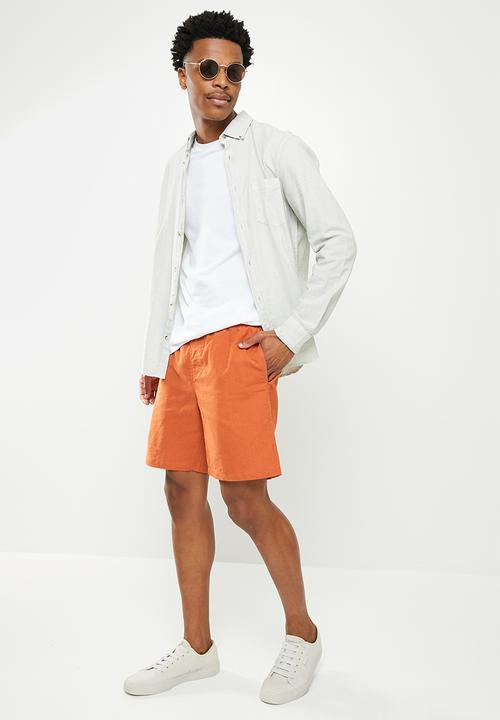 Holmes Bro's - Linen short - tobacco