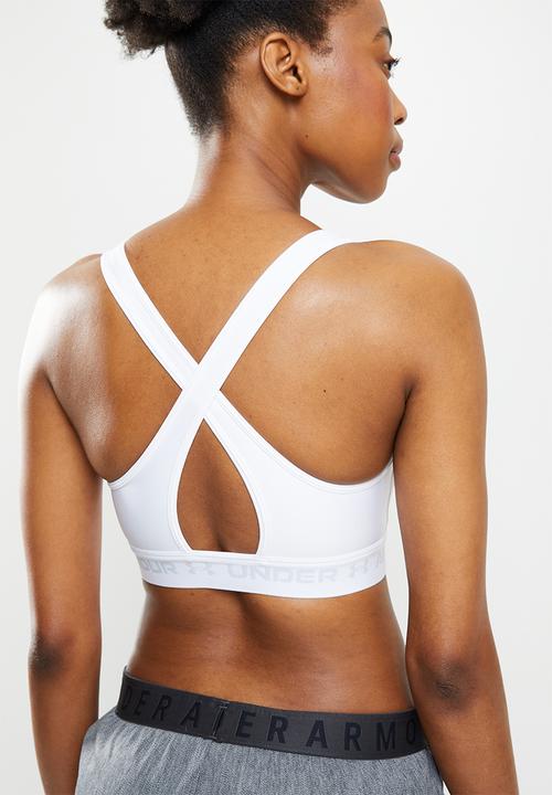 Under Armour - Ua crossback mid bra - white