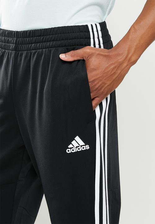 adidas Performance - Essentials 3 stipe tracksuit - black & white