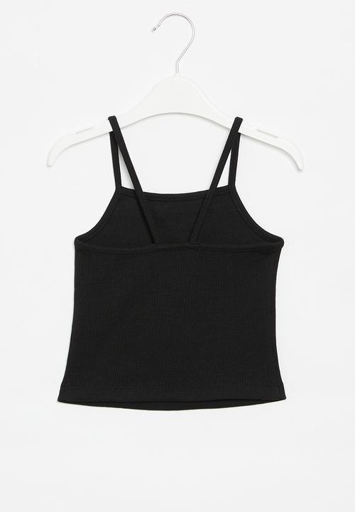 Superbalist - Strappy rib vest - black