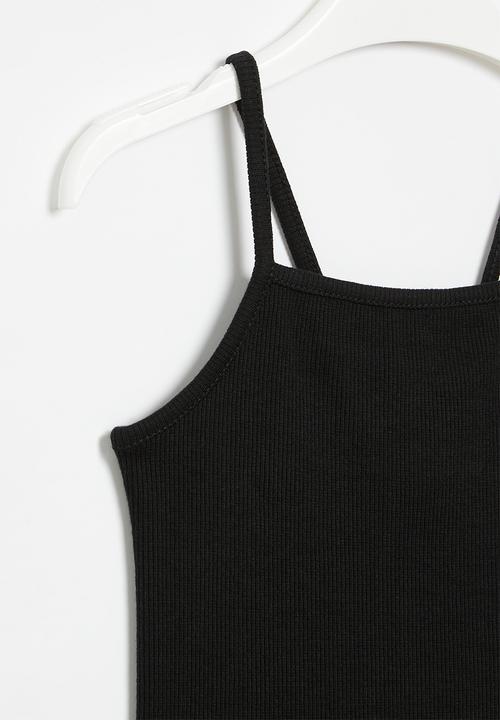 Superbalist - Strappy rib vest - black
