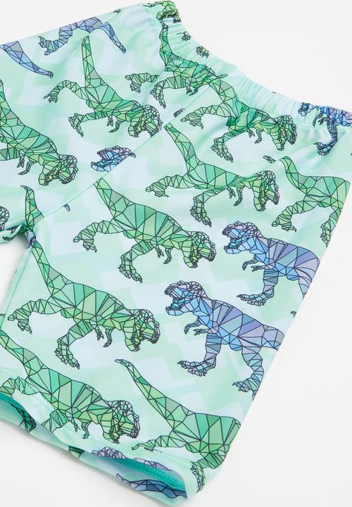 Rebel Republic - Boys dino swim set & hat set - blue