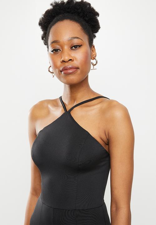 SISSY BOY - Dear me: jumpsuit with halter neck - black
