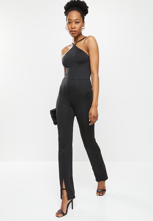 SISSY BOY - Dear me: jumpsuit with halter neck - black