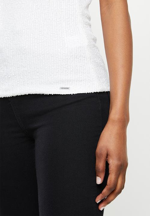 SISSY BOY - Little reminders: asymmetric sequin top - off white