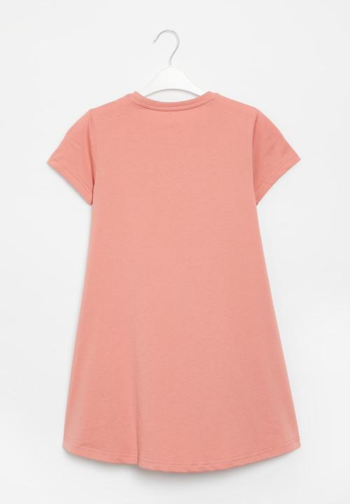 POLO - Girls printed short sleeve dress - pink